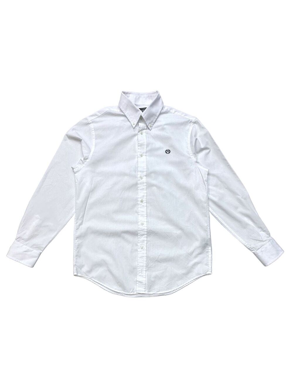 Lauren Ralph Lauren Menās Shirt Size 20 White Button Down Crest Logo Long Sleeve